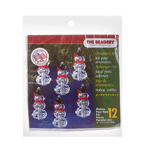 Beaded Snowman Ornament Kit, makes 12 ornaments, kit0411