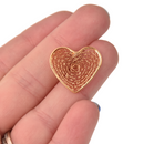 Lace FILIGREE HEART Charms, 2 of Gold or Silver, Dream Catcher Woven 21mm