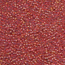 Size 11/0 Miyuki Round Seed Beads, Silver Lined Orange AB 11-91008. 8.5 grams, bsd0605