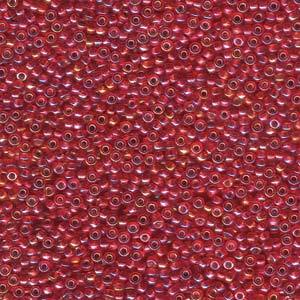 Size 11/0 Miyuki Round Seed Beads, Silver Lined Flame Red 11-91010 8.5 grams, bsd0613