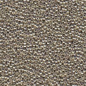 Size 6/0 Miyuki Round Seed Beads, Duracoat Galvanized Silver 6-94201, 20 grams, bsd0383