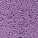 Size 15/0 Miyuki Round Seed Beads, Duracoat Opaque Dyed Purple 15-94489, 8.2 grams, bsd0674
