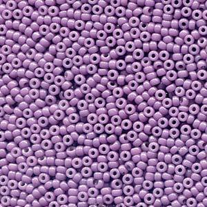 Size 15/0 Miyuki Round Seed Beads, Duracoat Opaque Dyed Purple 15-94489, 8.2 grams, bsd0674