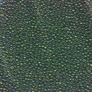 Size 15/0 Miyuki Round Seed Beads, Metallic Green Iris 15-9468, 8.2 grams, bsd0690