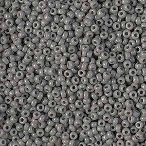 Size 11/0 Miyuki Round Seed Beads, Opaque Falcon Gray 11-9499 24 grams, bsd0601