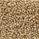 11/0 Metal Seed Beads, Round, Duracoat Galvanized Light Champagne, 11-95104 24 grams, bsd0741