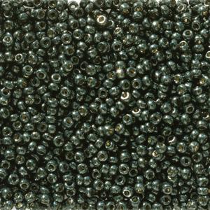 Size 11/0 Miyuki Round Seed Beads, Black Moss 11-95107, 24 grams, bsd0651