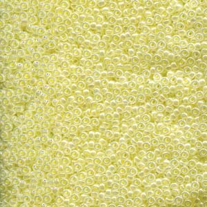 Size 11/0 Miyuki Round Seed Beads, Ceylon Lemon Ice 11-9514 24 grams, bsd1079