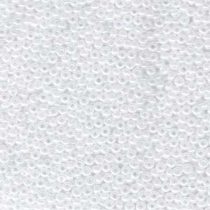 Size 15/0 Miyuki Round Seed Beads, White Ceylon 15-9528, 8.2 grams, bsd0640