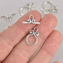 10 Sets Silver Toggle Clasps, 20mm, fcl0457