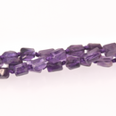 Purple Amethyst Organic Tube Half Strand, Natural Gemstone Beads, 8" long gem0820