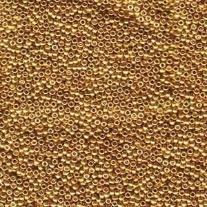 Size 11/0 Miyuki Round Seed Beads, Galvanized Yellow Gold 11-91053, 8.5 grams, bsd0637