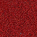 Size 15/0 Miyuki Round Seed Beads, Silver Lined Red 15-91419, 8.2 grams, bsd0226