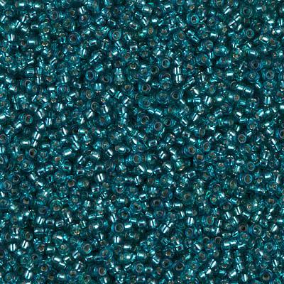 Size 15/0 Miyuki Round Seed Beads, Silver Lined Teal 15-91424, 8.2 grams, bsd0224