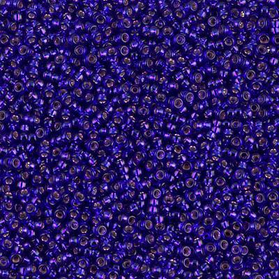 Size 15/0 Miyuki Round Seed Beads, Silver Lined Violet 15-91427, 8.2 grams, bsd0230