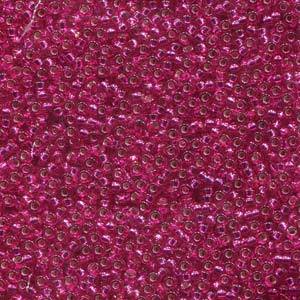 Size 15/0 Miyuki Round Seed Beads, Silver Lined Raspberry Trans 15-91436, 8.2 grams, bsd0642