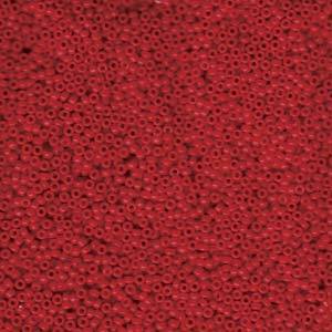 Size 15/0 Miyuki Round Seed Beads, Opaque Red 15-91684, 8.2 grams, bsd0711