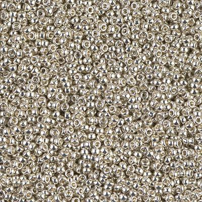 Size 15/0 Miyuki Round Seed Beads, Galvanized Silver 15-9181, 8.2 grams, bsd0233