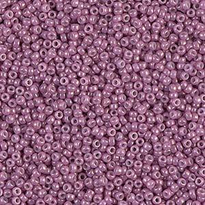 Size 15/0 Miyuki Round Seed Beads, Opaque Dark Orchid Luster 15-91867, 8.2 grams, bsd0686