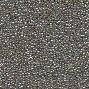Size 15/0 Miyuki Round Seed Beads, Transparent Gold Gray Luster 15-91881, 8.2 grams, bsd0692