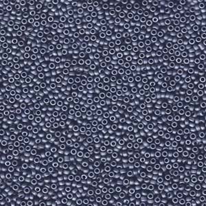 Size 15/0 Miyuki Round Seed Beads, Matte Met Cobalt Blue 15-92075, 8.2 grams, bsd0641