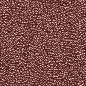 Size 15/0 Miyuki Round Seed Beads, Matte Red 15-92076, 8.2 grams, bsd0712