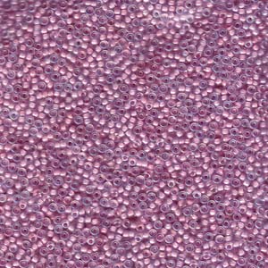 Size 15/0 Miyuki Round Seed Beads, Lined Pale Lilac 15-92201, 8.2 grams, bsd0695