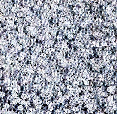 Size 15/0 Miyuki Round Seed Beads, Crystal 15-9250, 8.2 grams, bsd0254