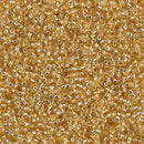 Size 15/0 Miyuki Round Seed Beads, Silver Lined Gold 15-93, 8.2 grams, bsd0248