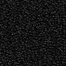 Size 15/0 Miyuki Round Seed Beads, Black 15-9401, 8.2 grams, bsd0250
