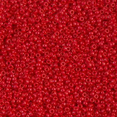 Size 15/0 Miyuki Round Seed Beads, Opaque Red 15-9408, 8.2 grams, bsd0229