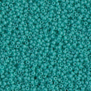 Size 15/0 Miyuki Round Seed Beads, Opaque Turquoise 15-9412, 8.2 grams, bsd0235
