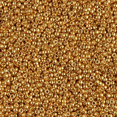 Size 15/0 Miyuki Round Seed Beads, Galvanized Yellow Gold 15-94203, 8.2 grams, bsd0231