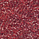 Size 15/0 Miyuki Round Seed Beads, Silver Lined Dyed Deep Rose 15-94270, 8.2 grams, bsd0638