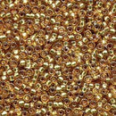 Size 15/0 Miyuki Round Seed Beads, Duracoat Silver Lined Dyed Lime 15-94272, 8.2 grams, bsd0685