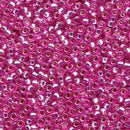 Size 15/0 Miyuki Round Seed Beads, Duracoat Silver Lined Dyed Orchid, 15-94277 8.2 grams, bsd0713