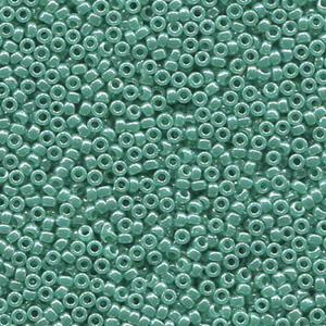 Size 15/0 Miyuki Round Seed Beads, Opaque Luster Teal 15-9435, 8.2 grams, bsd0584