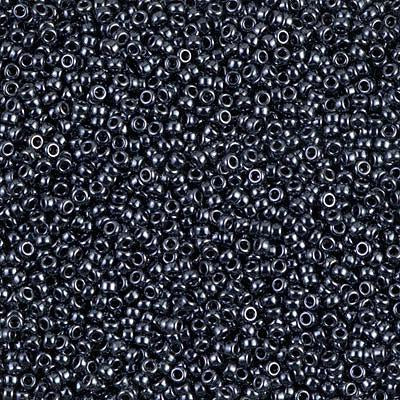 Size 15/0 Miyuki Round Seed Beads, Gunmetal 15-9451, 8.2 grams, bsd0227