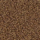 Size 15/0 Miyuki Round Seed Beads, Metallic Light Bronze 15-9457L, 8.2 grams, bsd0259