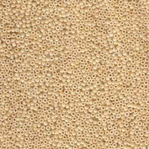 Size 15/0 Miyuki Round Seed Beads, Ceylon Light Beige 15-9595, 8.2 grams, bsd0676