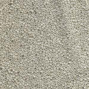 Size 15/0 Miyuki Round Seed Beads, Opaque Limestone Luster 15-9600, 8.2 grams, bsd0678
