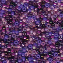 Size 15/0 Miyuki Round Seed Beads, MIX LILACS, 8.2 grams, bsd0592