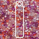 Size 15/0 Miyuki Round Seed Beads, Melonberry Mix 15-9MIX10, 8.2 grams, bsd0661