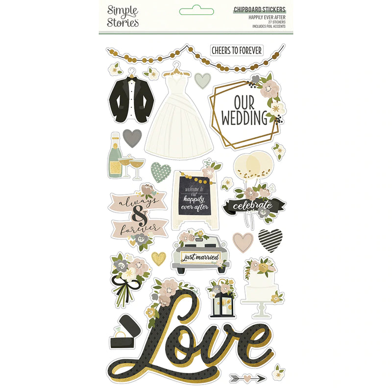 HAPPILY EVER AFTER - 6X12 CHIPBOARD pap0144