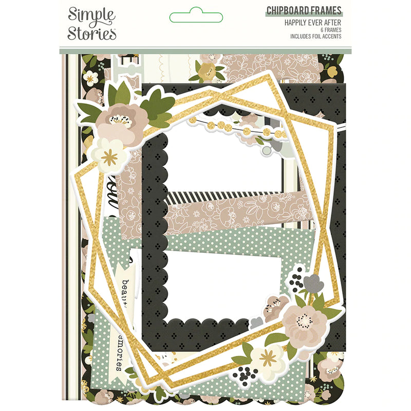 HAPPILY EVER AFTER - CHIPBOARD FRAMES pap0139