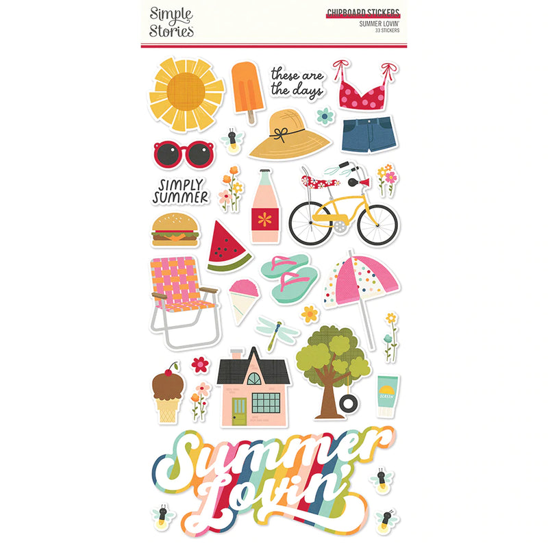 SUMMER LOVIN' - 6X12 CHIPBOARD pap0143