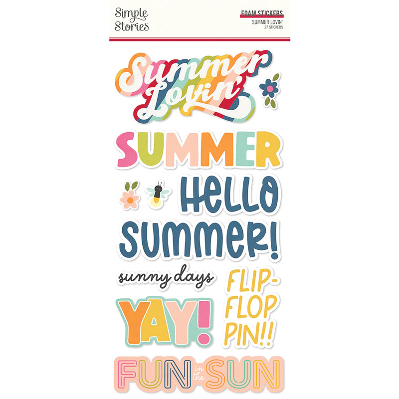 SUMMER LOVIN' - FOAM STICKERS pap0136