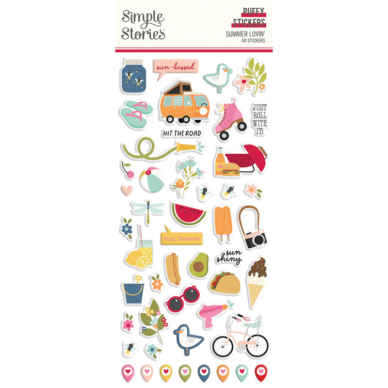 SUMMER LOVIN' - PUFFY STICKERS pap0125