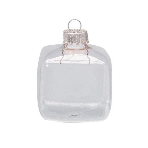 8 Glass Square Cube Ornaments, 1.7" diameter, cft0215