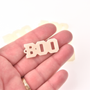 BOO Glow in the Dark Charms, Halloween Glowing Pendants, Spooky! chs8256